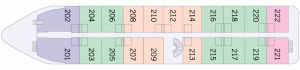托斯卡河Uniworld甲板03平面图